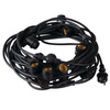 Outdoor Garten Girlande Lichterkette GRL 15xE27 IP44 15m Schwarz Kanlux