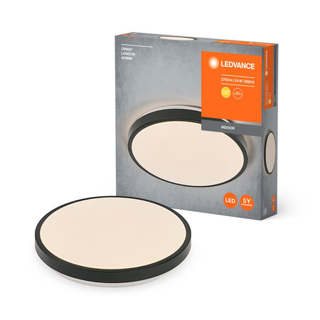 LED-Deckenleuchte Plafond Aufbaulampe 24W 1450lm 3000K Warm Schwarz 39cm Orbis Ledvance