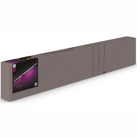 Perifo Lighting Rail Kit 1.5m + 3x Reflektor + LED Licht 44.6W CCT RGB Philips HUE Bluetooth Weiß