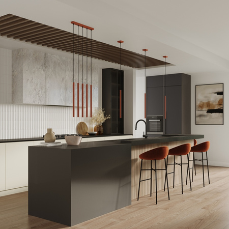 Decke Hängelampe Tuba Spot 3x G9 Ocker Rot Pastelo Ozean Grün SL.1526 Sollux