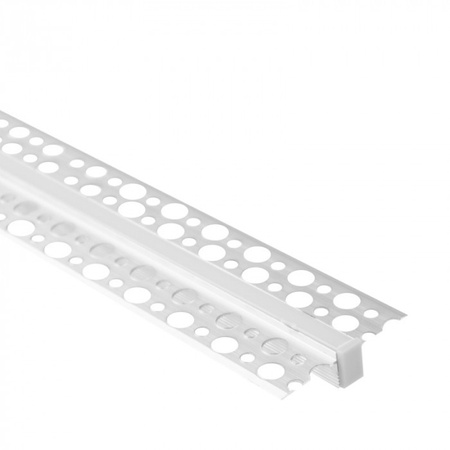 Aluminium-LED-Profil für Gipskarton REGIPS flächenbündig eloxiert 2m mit mattiertem Diffusor für LED-Streifen + Kappen Ecolight GPW-Serie