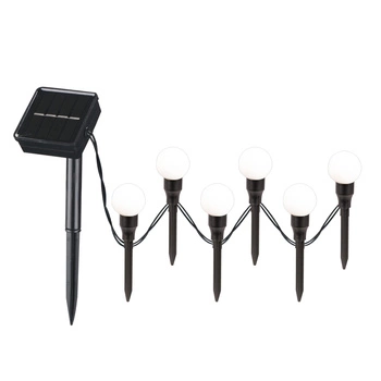 Solar Girland 6x angetriebene Kugel Garten dekorative IP44 3000K Warm