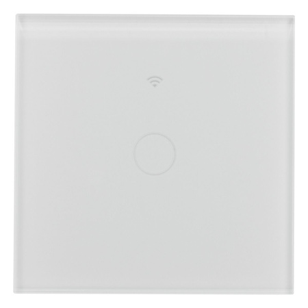 Einzelner weißer WLAN-LED-TOUCH-Glasschalter