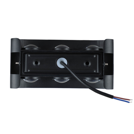 Außen LED 6W 480lm 3000K Warm Top Down Wandlampe IP54 Schwarz Kobi