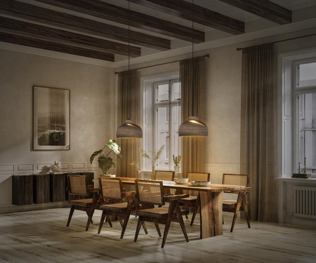 Dekorative Decke Pendelleuchte E27 Überhang Braun Karton Dekor Ledvance