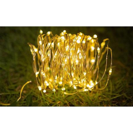 Garten Solar Girlande Ornament Lichterkette 300 LED 32m warm Farbe
