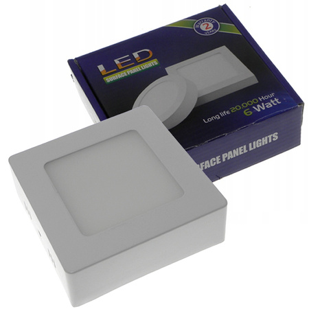 LED-Panel-Deckenleuchte 6W 480lm 4000K neutralweiß Anbauleuchte Quadratisch Weiß Proma Masterled