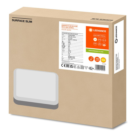 LED-Panel-Deckenleuchte 26W 2730lm 3000K Warm mit Dämmerung Bewegungssensor Oberfläche Ledvance Weiß