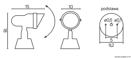 Außenstehende Gartenleuchte REFLECTOR Prit TO 3446 GU10 18cm Su-Ma
