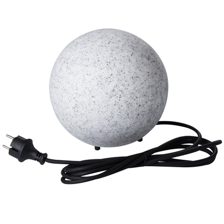 KANLUX Outdoor Geschliffene STONO STONE BALL E27 IP65 20cm Grau