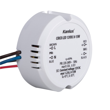Elektronisches Konstantspannungsnetzteil CIRCO LED 15W 220-240 AC KANLUX