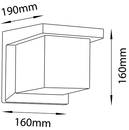 Wandleuchte Außen E27, Garten-Wandleuchte quadratisch LEVIS LUMILED