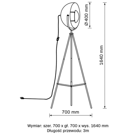 Sanico Goldlux E27 Schwarz Gold Matilda Stehleuchte