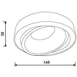Einbaustrahler GU10, AR111 Einbauspot 14mm Runde beweglich Weiß CARPI LUMILED