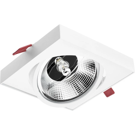 Einbaustrahler GU10, ES111 Einbauspot 14mm Quadrat beweglich Weiß CARPI LUMILED