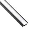 Aluminiumprofil MINI für LED-Streifen mit Milchglasabdeckung, 1m Schwarz LUMILED
