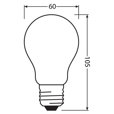 LED Lampen A60 E27 4.2W = 40W 470lm 2700K Warmweiß FILAMENT DIMMABLE LEDVANCE