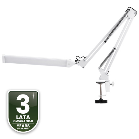 Schreibtischlampe LED 12W, Zeichentisch-Schreibtischlampe mit Tischklemme CCT USB Dimmbar Weiß COSMI LUMILE