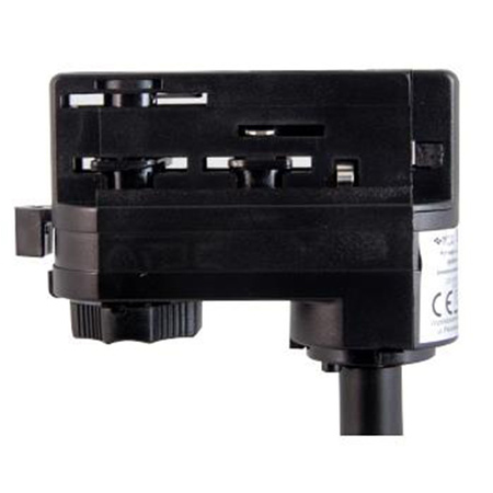 Schwarze GU10-Schienenleuchte für Dreiphasenschienen