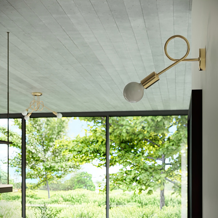 LOOP Kronleuchter Deckenleuchte 5xE27 Gold Glanz Industrial SOLLUX