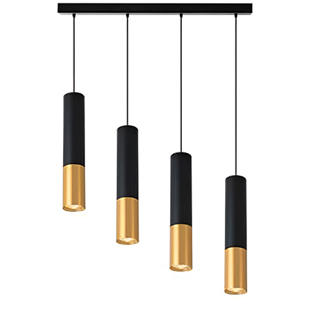 KEON 4xGU10 Verstellbare Pendelleuchte für die Decke Schwarz und Gold MASTERLED