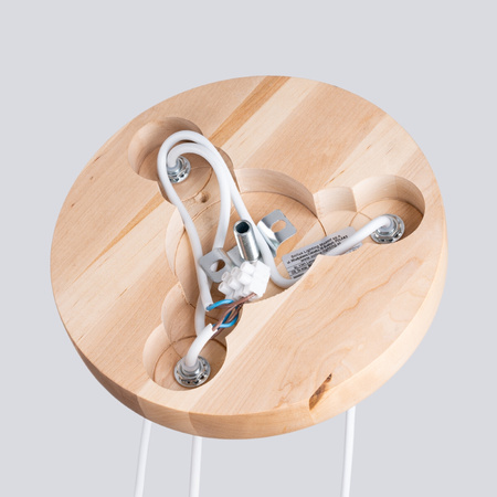 PEKKA Decke Pendelleuchte 3P 3xG9 Weiß Holz Skandinavisch SOLLUX