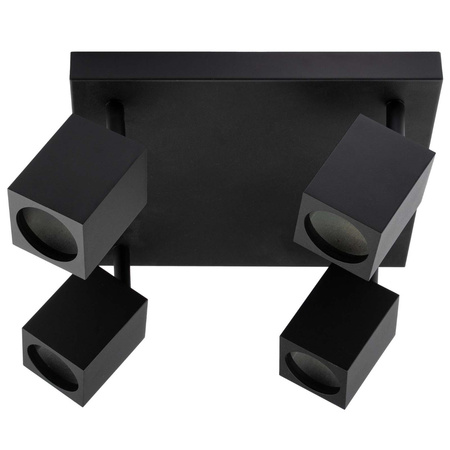 Reflektor-Deckenleuchte 4xGU10 QUANTUS Schwarz