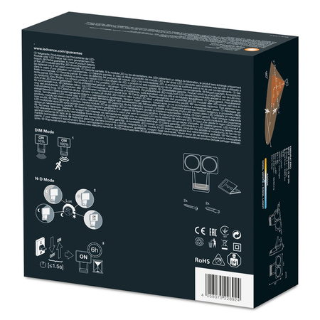 LED-Fluter 16W 1500lm 4000K IP55 Grau mit Bewegungs- und Dämmerungssensor LEDVANCE Pro Spot Endura