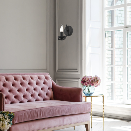 Wandleuchte LUCY E14 Schwarz Classic KM-1.153 Lamkur