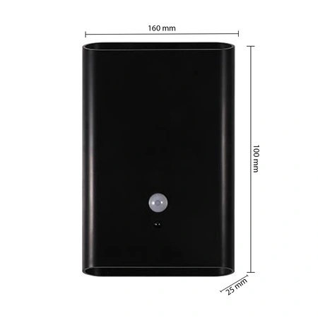 LED Wiederaufladbare Magnetleuchte 2.5W 250lm 3000/4000/6500K CCT 60° mit Bewegungssensor Dimmbar Schwarz Turo Masterled