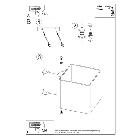 Wandleuchte RICO G9 Cube Up-Down Minimalistisch Weiß SOLLUX