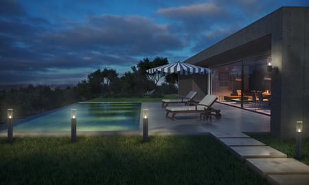 Endura Ledvance LED-Wandleuchte für den Außenbereich E27 IP44 IK03 Grau