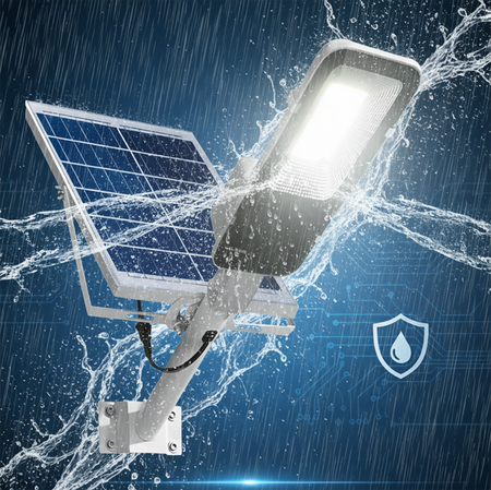 Leistungsstarke 1500W 6500K LED Solar-Straßenlampe IP66 + Fernsteuerung