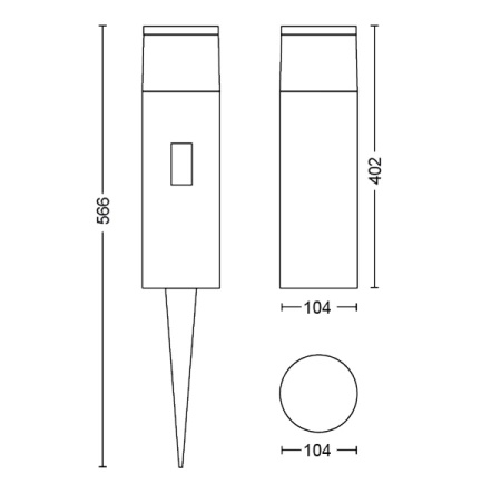 Philips HUE CALLA Große Erweiterungslaterne für den Außenbereich 17437/30/P7 40 cm