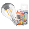 LED-Lampe P45 Ball E14 4W = 31W 350lm 2700K Warm 300° Silber Retrofit Glühfaden CLASSIC Osram