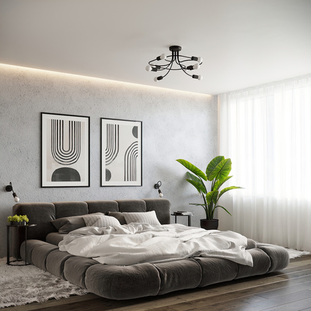 Wandleuchte LEVAR E27 Schwarz Industrial SOLLUX