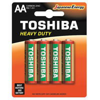 TOSHIBA HEAVY DUTY R6 AA 1,5 V Zink-Kohle-Batterien Blister mit 4 Stück