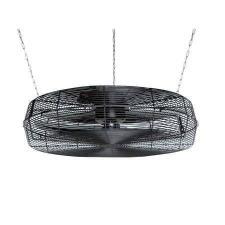 Industrieller Deckenventilator 350W 83,5 cm IP54 FENNE mit Netz schwarz
