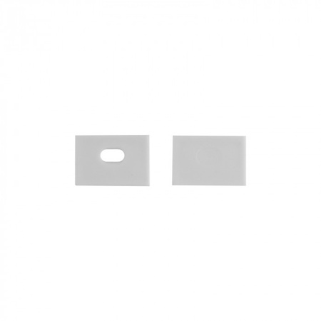 Aluminium-LED-Profil für Gipskartonplatten REGIPS breit unter Fliese Weiß 1m mit mattierter Abdeckung für LED-Streifen + Endkappen GNS Ecolight Serie