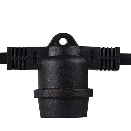 Outdoor Garten Girlande Lichterkette GRL 15xE27 IP44 15m Schwarz Kanlux