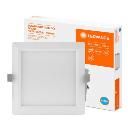 Einbau-LED-Panel 18W 6500K DOWNLIGHT Slim SQ210 LEDVANCE quadratisch