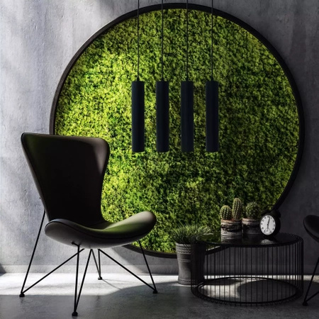 Deckenhängelampe 1xGU10 CIRUS SLIM Überhangrohr Schwarz 27cm