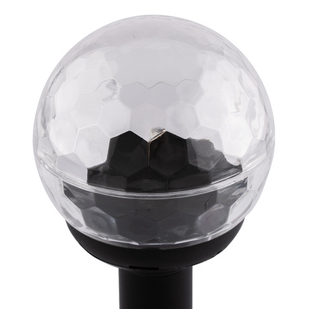 Solar-Gartenlampe LED-Nietenkugel RGB IP44 34 cm Dämmerungssensor