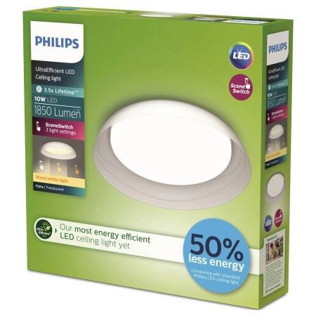 LED Plafond Deckenleuchte 10W 1850lm 2700K SceneSwitch Fleta Ultra Efficient Philips