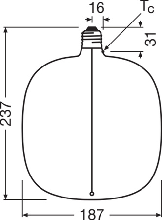 Dekorative LED-Glühbirne E27 4.8W = 10W 100lm 1800K Warm 320° Smoke Filament Dimmbar Vintage 1906 Osram