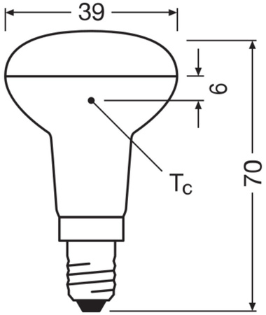 LED-Lampe E14 R39 1.5W = 25W 110lm 2700K Warm OSRAM Parathom