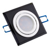Glas-Einbaustrahler GU10, MR16 Einbauspot HALOGEN Quadrat beweglich Schwarz ARIAN LUMILED