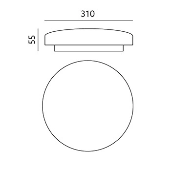 LED Deckenleuchte MOON 18W warm-kalt 31cm SMART + TUYA WIFI KOBI