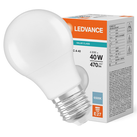 LED Lampen A60 E27 4.9W = 40W 470lm 6500K Kaltweiß LEDVANCE