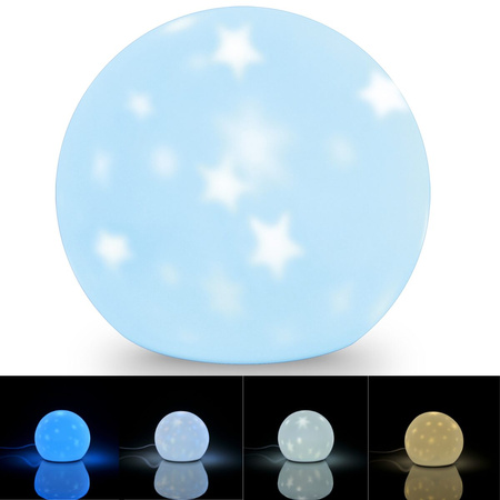 LED-Deko-Nachtlicht mit wiederaufladbarem Akku mondweiß GOLDLUX (Polux)